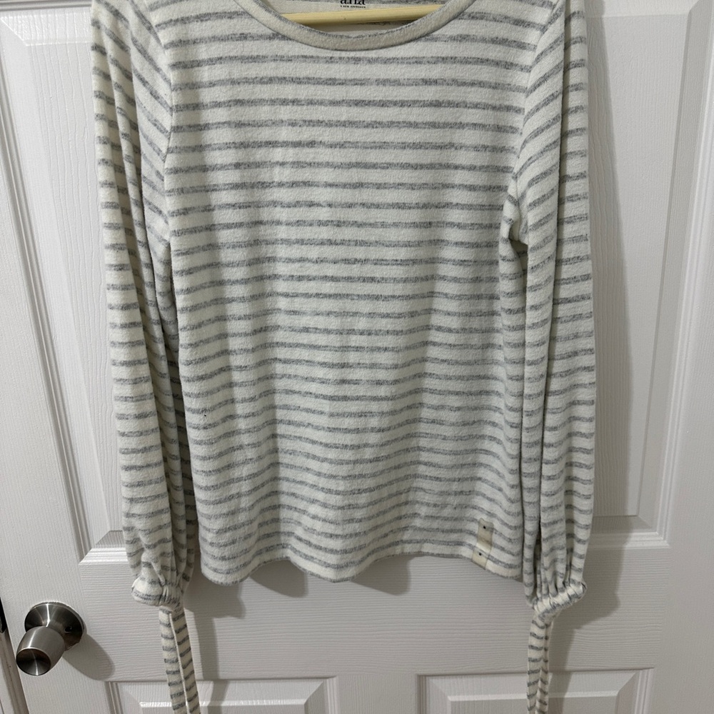 Striped Long Sleeve Top with Ties